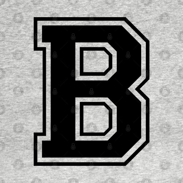 Initial Letter B - Varsity Style Design - Black text by Hotshots